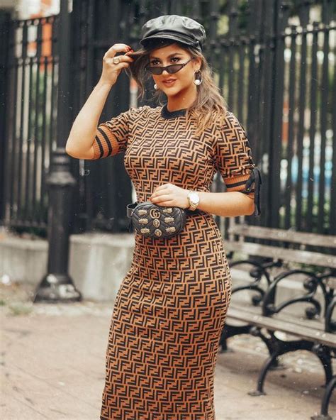 fendi coffee dress|fendi sleeve oversized dress.